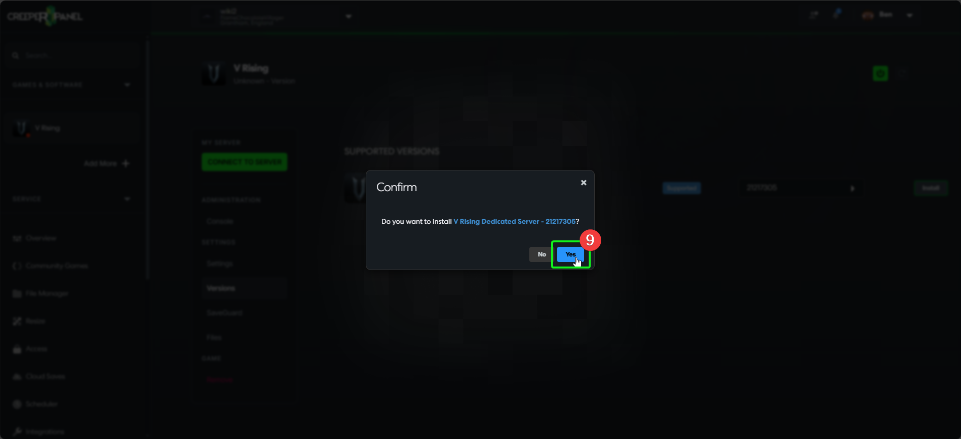 CreeperPanel VRising Install