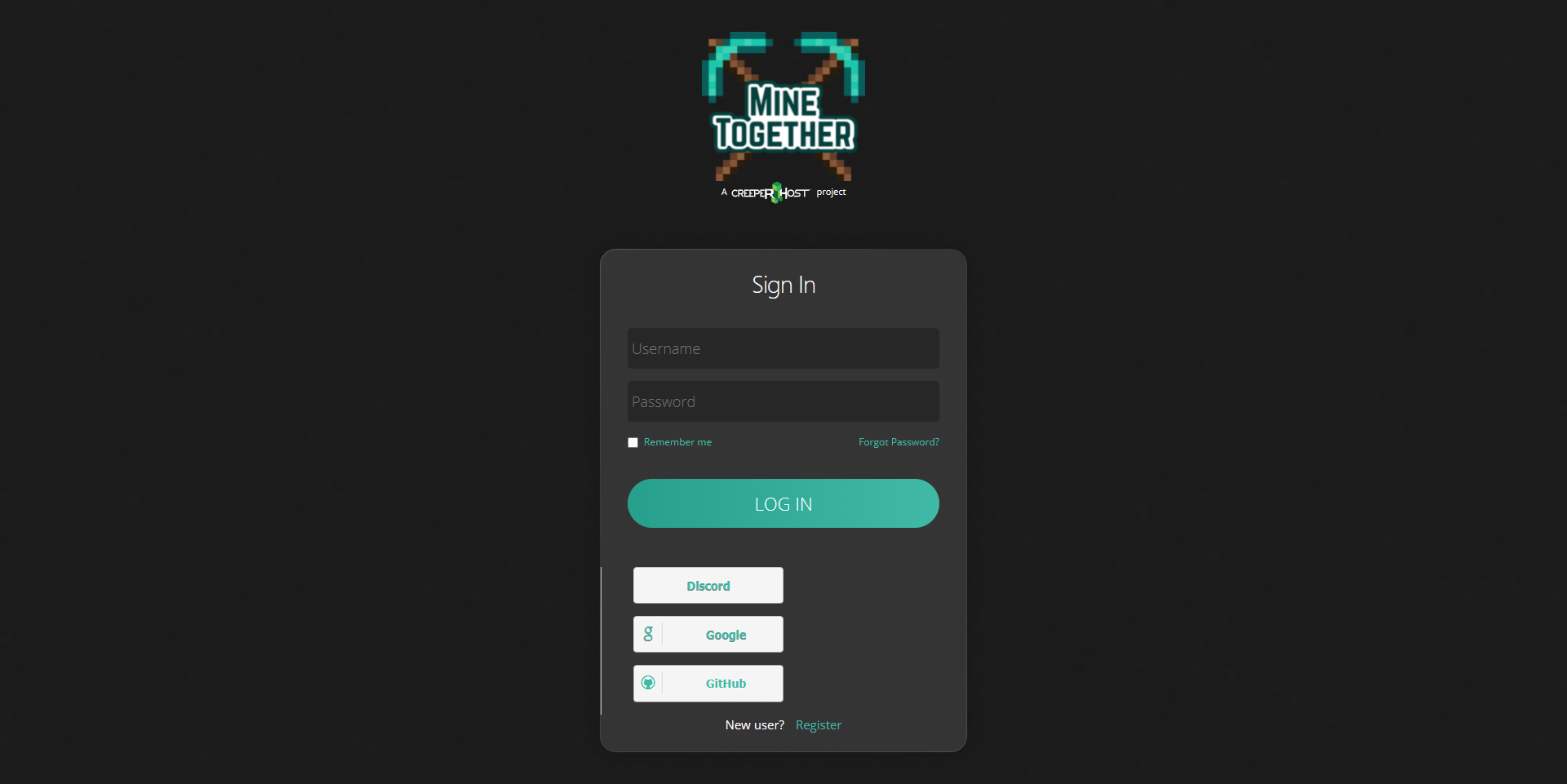 CreeperPanel Sub Accounts Minetogether Log In