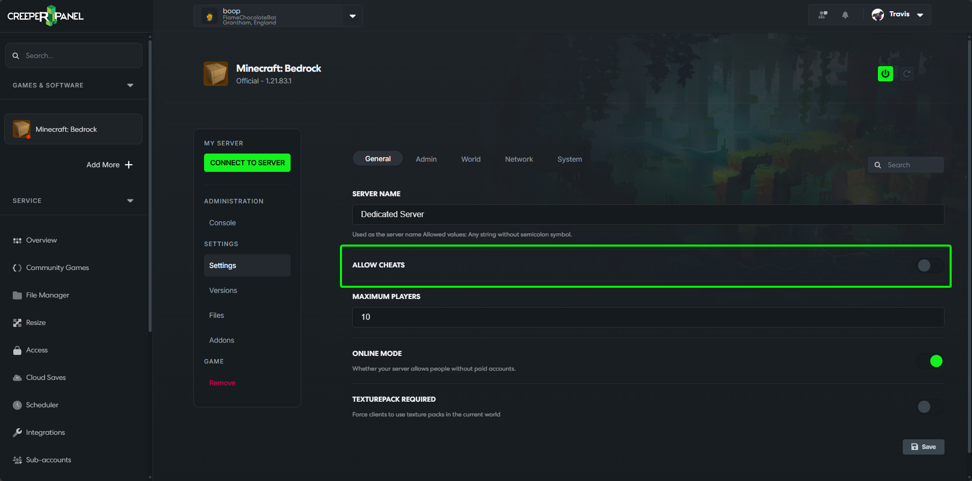 Minecraft Bedrock Op Player Allow Cheats
