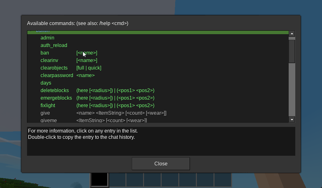 Luanti Player Ops Commands
