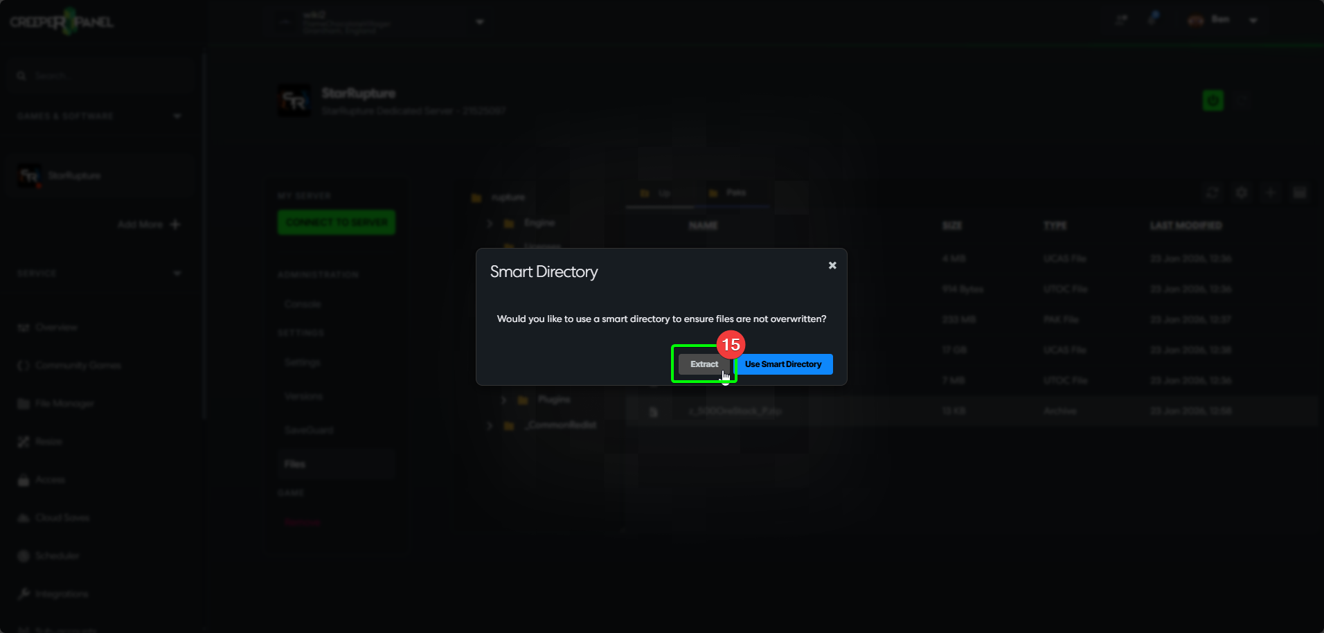 CreeperPanel StarRuptre Mods