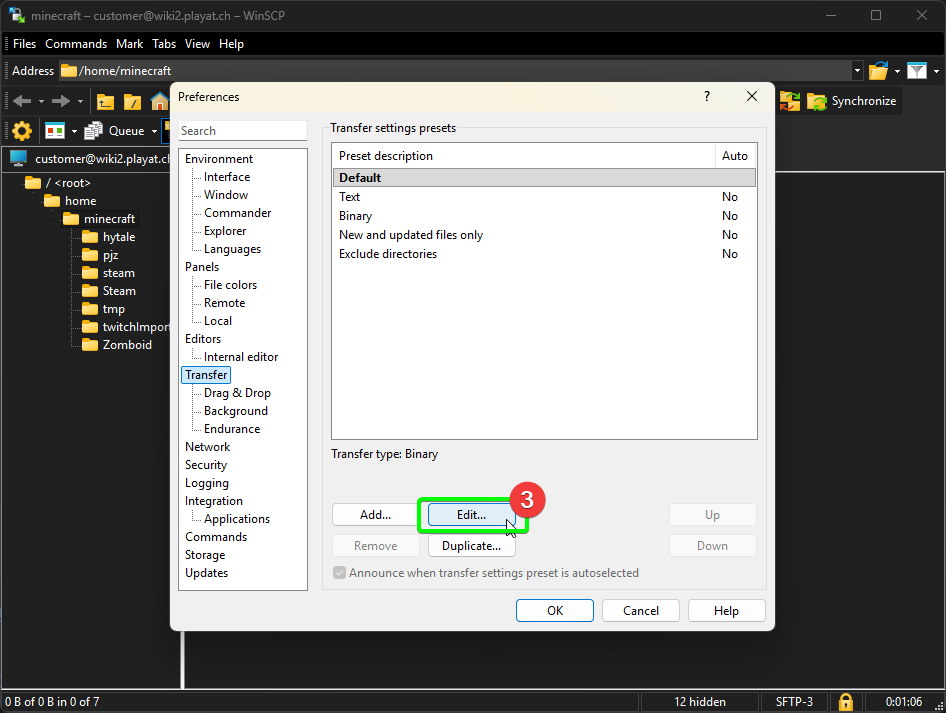 CreeperPanel WinSCP Timestamp Fix